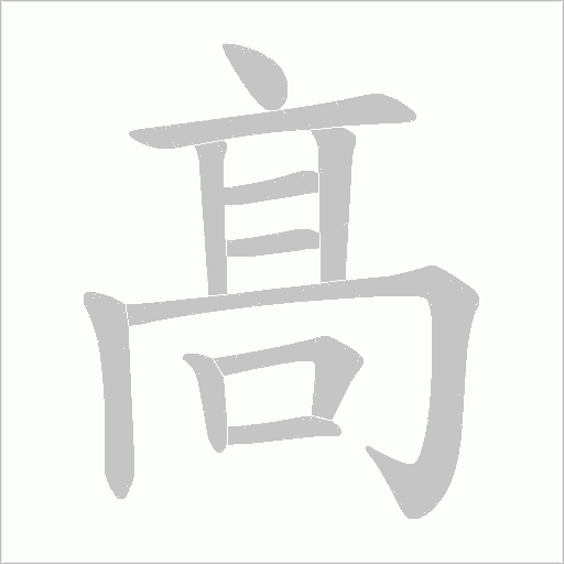 髙字笔顺图