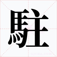 駐字字形