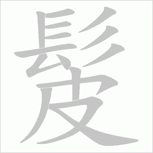 髲字笔顺图