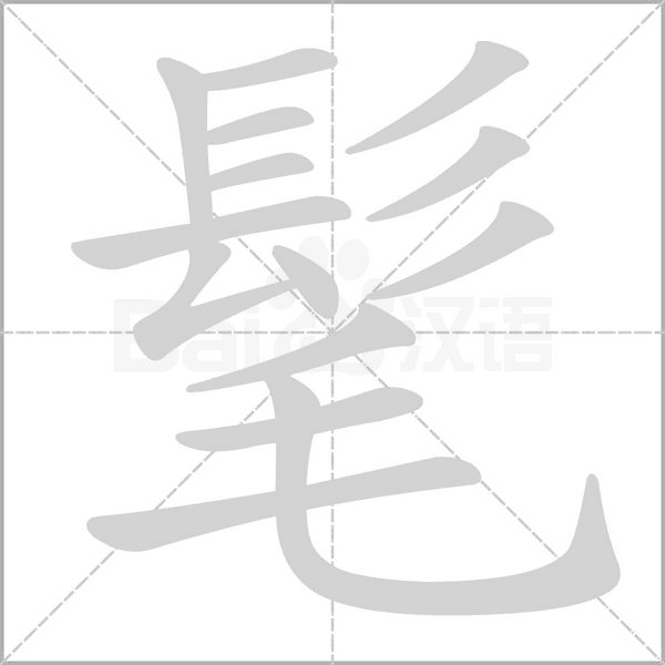 髦字笔顺图