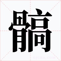 髇字的字形和写法