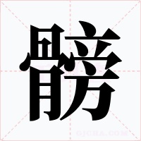 髈字的字形和写法