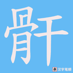骭字笔顺图