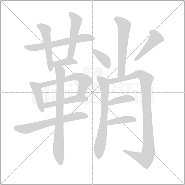 鞘字笔顺图