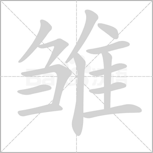雏字笔顺图