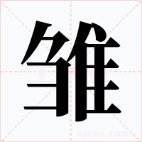雏字的字形和写法