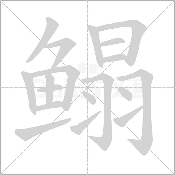 鳎字笔顺图