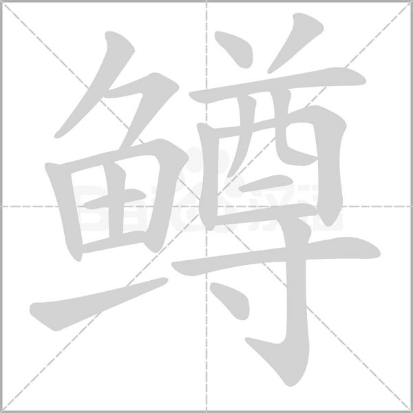 鳟字笔顺图