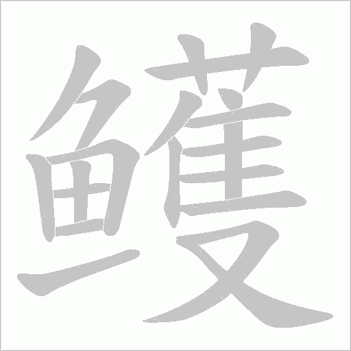 鳠字笔顺图