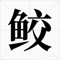鲛字字形