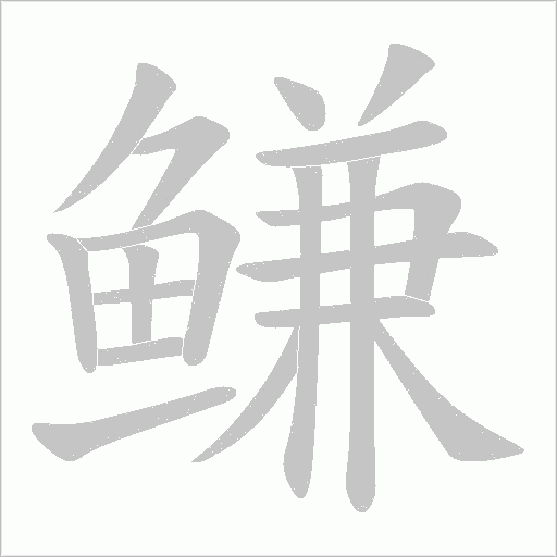 鳒字笔顺图