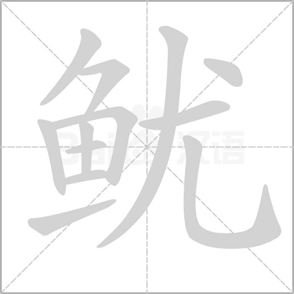 鱿字笔顺图