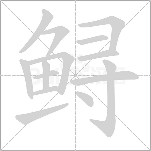 鲟字笔顺图