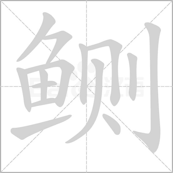 鲗字笔顺图