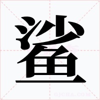 鲨字的字形和写法