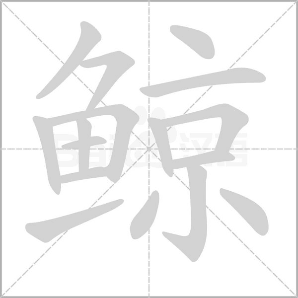 鲸字笔顺图