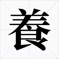 養字的字形和写法