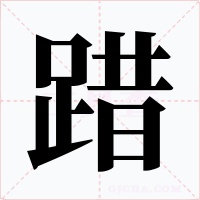 踖字的字形和写法