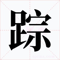 踪字字形