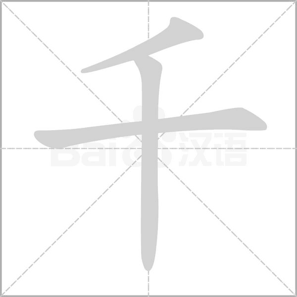 千字笔顺图
