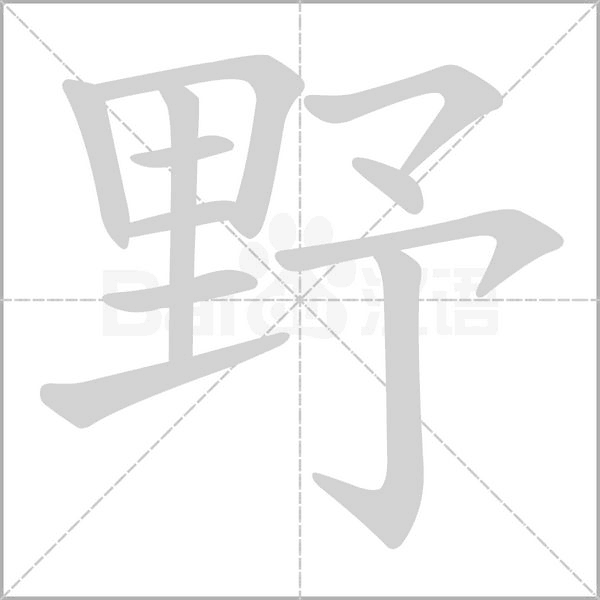 野字笔顺图