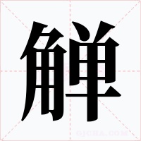 觯字的字形和写法