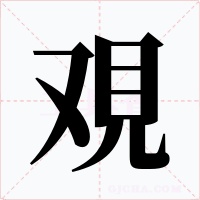覌字的字形和写法