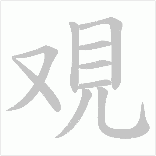 覌字笔顺图