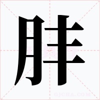 肨字字形