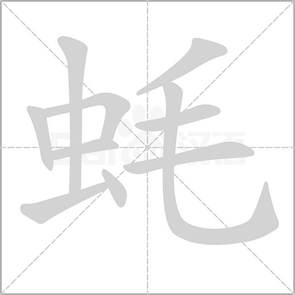 蚝字笔顺图