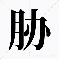 胁字字形