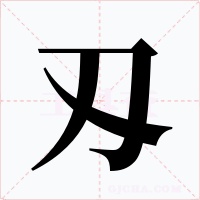 刄字的字形和写法