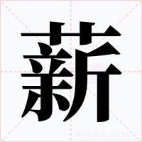薪字的字形和写法