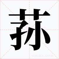 荪字的字形和写法