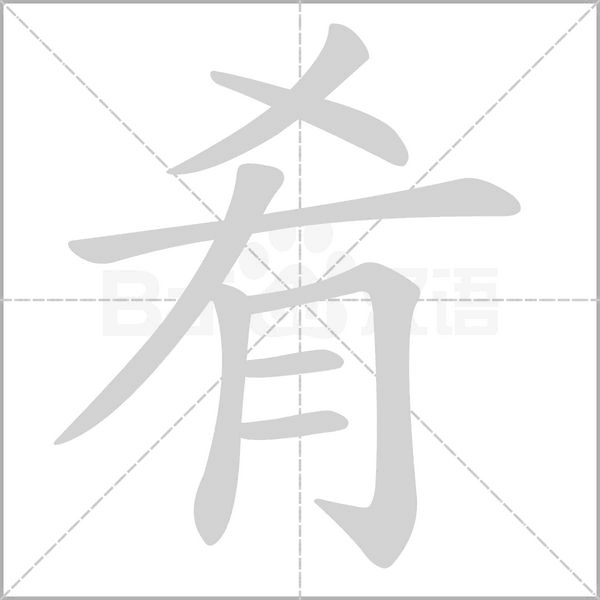 肴字笔顺图