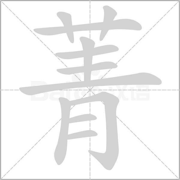 菁字笔顺图
