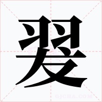 翇字的字形和写法
