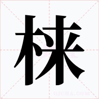梾字的字形和写法