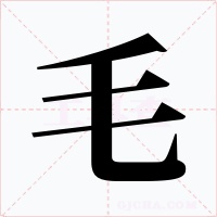 毛字的字形和写法