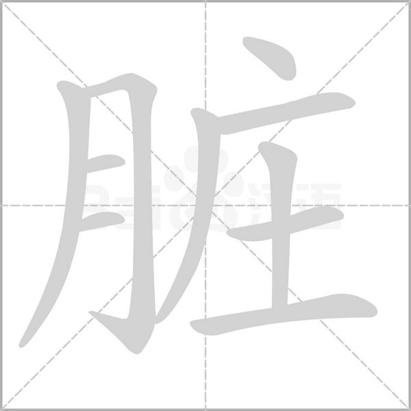 脏字笔顺图