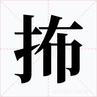 抪字的字形和写法