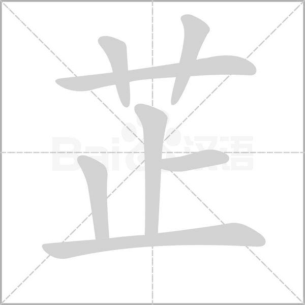 芷字笔顺图