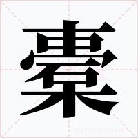 橐字的字形和写法
