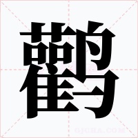 鹳字的字形和写法