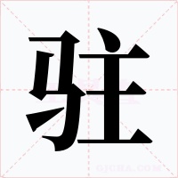 驻字字形