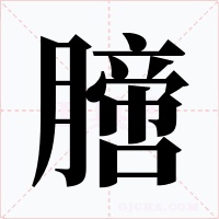 膪字的字形和写法