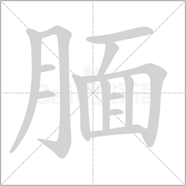 腼字笔顺图