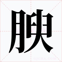 腴字的字形和写法