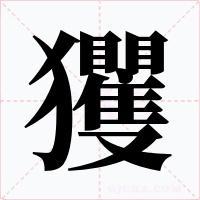 玃字的字形和写法