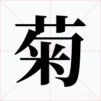 菊字的字形和写法